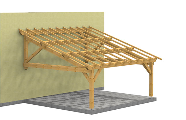 Carport mono pente Nouvelle Nectoux Saint-Pierre-de-Varennes