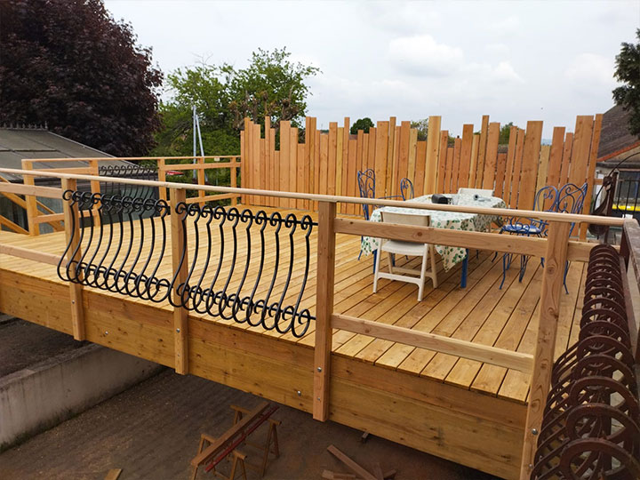 Terrasse hauteur bois Saint-Pierre-de-Varennes