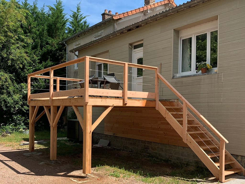 Terrasse sur pilotis 71670 Saint-Pierre-de-Varennes